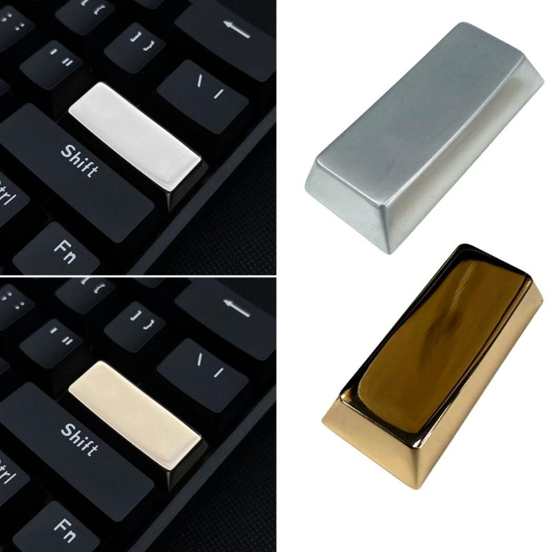 Zinc Alloy 2.25U Enter Keycap Original Height, Scratch Resistant Metal Finish Keycap for Mechanical Keyboards Switches
