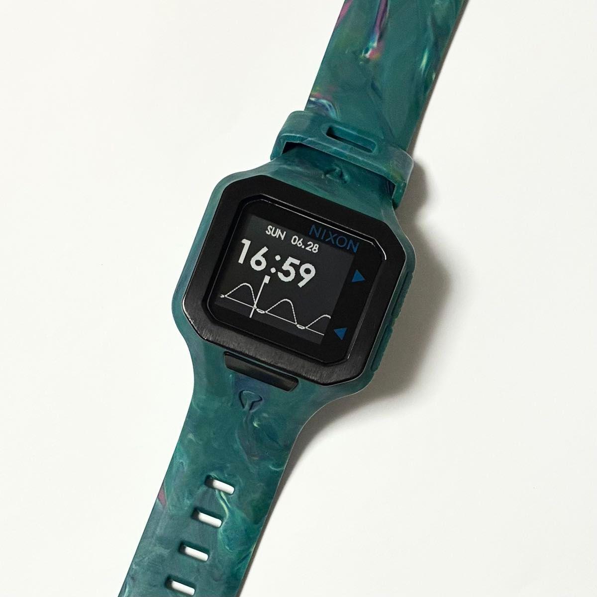 Used NIXON Digital Watch SUPERTIDE Super Tide