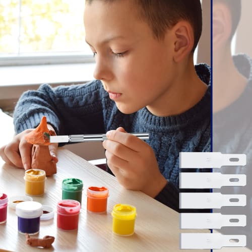 Hobby Knife Blades #18 Heavy Duty Wood Chisel Blades, 1/2 Inch Carbon Steel Knife Blades for Craft Knives, Carving, Shaving or Cutting Layers, 100 Pie