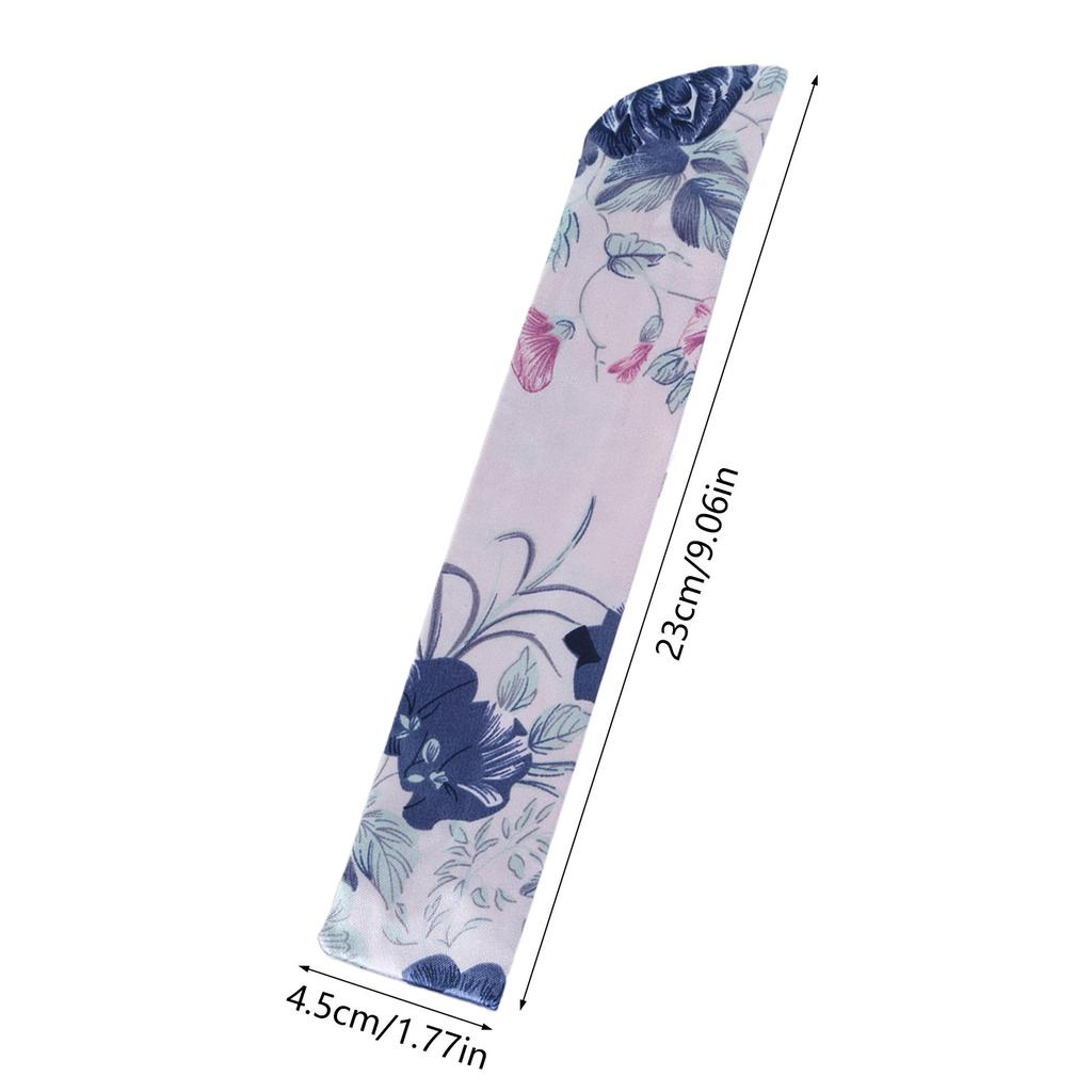 Set of 5 Vintage Handhelds Fan Carrying Bag Folding Fan Storage Pouch Chinese Hand Fan Sleeve Flower Silk Pocket Gift