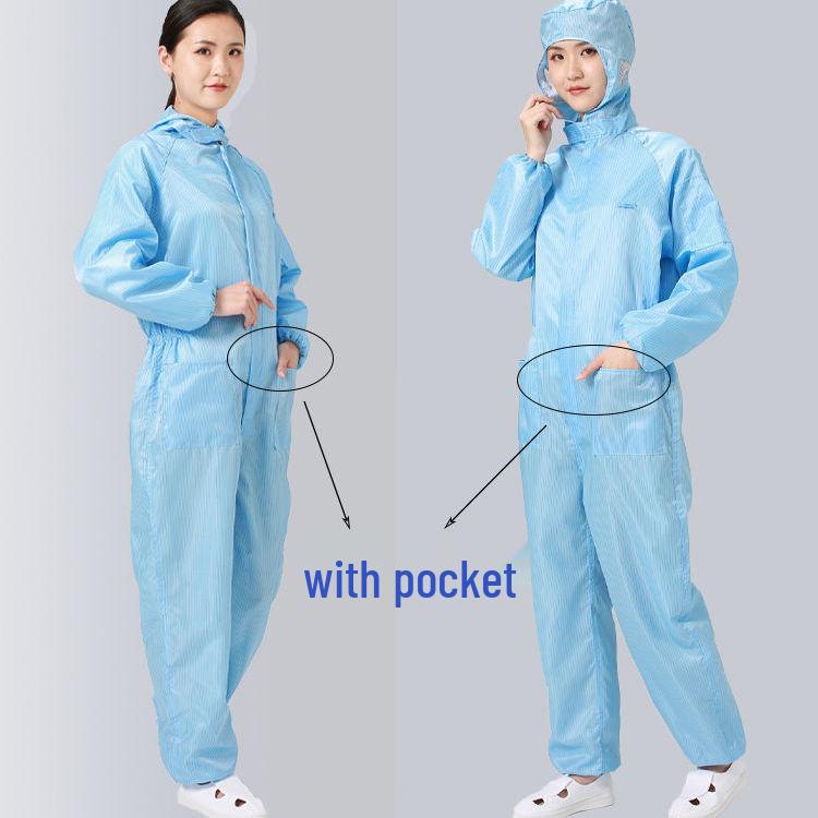 Anti-Dust Full-Body Hooded Coverall with Rock Wool, Anti-Static, Ideal for Food Handling, Spray Painting, and Farming for Men & Women.