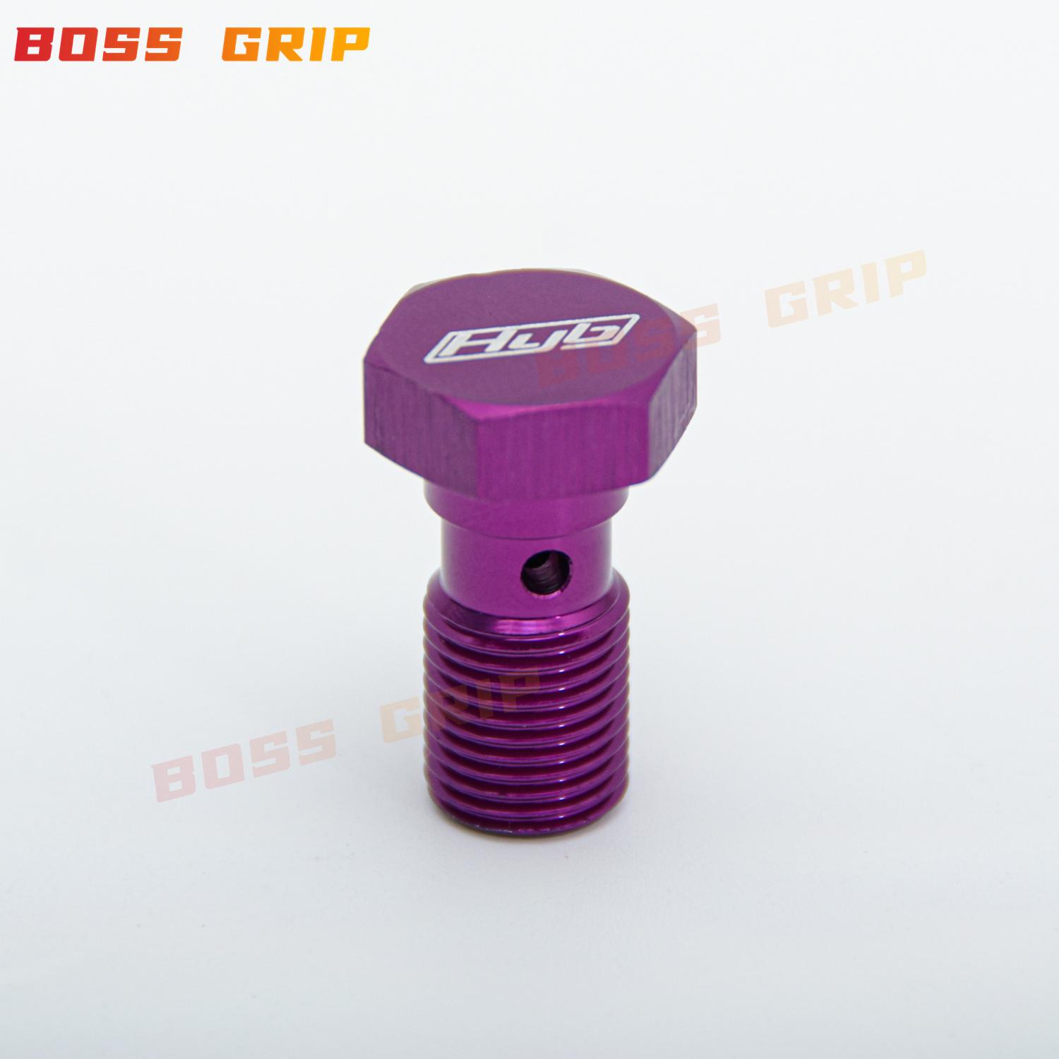 

HYB Aluminum Banjo Bolt M10x1 Hydraulic Clutch Screw Universal Brake Caliper Banjo Adaptor фіолетовий