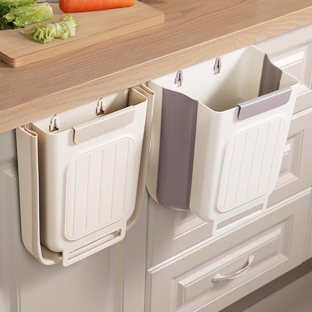 Camper Trash Can Hanging Trash Can Rv Trash Can Foldable Trash Can Household Kitchen Cabinet Hanging Garbage Storage For Kitchen