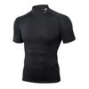 Herren Shark Sport-T-Shirt mit Schnelltrocknung - Kurzarm, Hoher Kragen, Atmungsaktiv, Elastisch, Enganliegend für das Training.