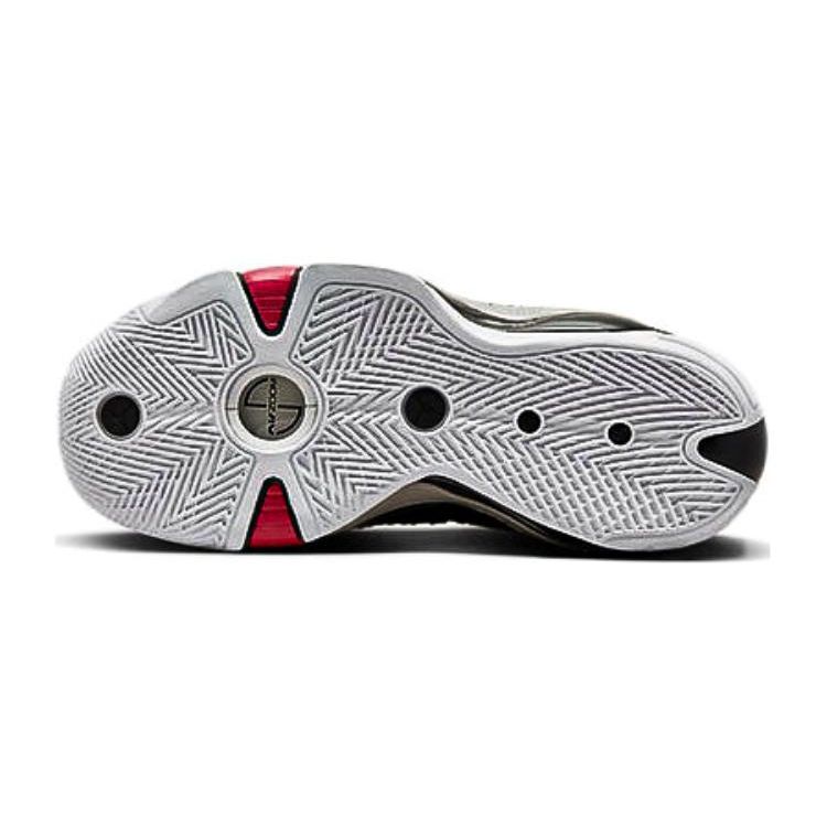 Air Jordan 38 GS Fundamental Kinder-Sneakers Weiß Schwarz Siren-Rot DZ3499-106