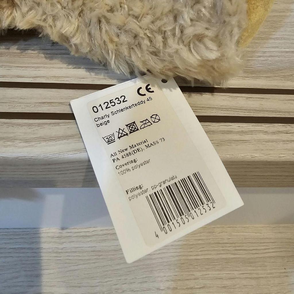 [USED] Steiff 012532 Charlie Teddy Bear Plush Toy