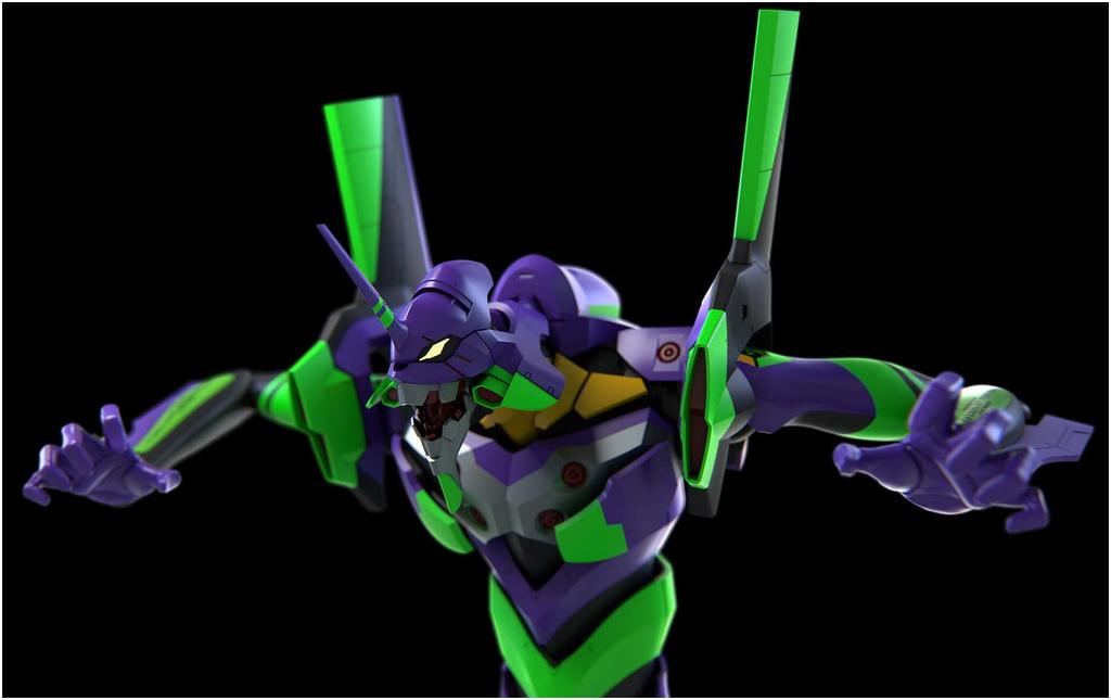 GSI Creos Mon Model Evangelion Multicolor Molded Approximately 47cm Plastic Model Kit Unit-01 Ver. 1.5 Version, Tall, Non-Scale, Color-Coded