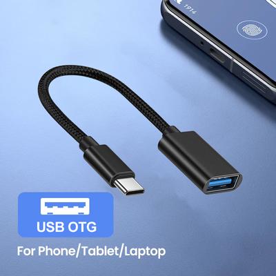 OTG Type C Cable Adapter USB To Type C Adapter Connector for Xiaomi Samsung S20 Huawei OTG Data Cable Converter for MacBook Pro