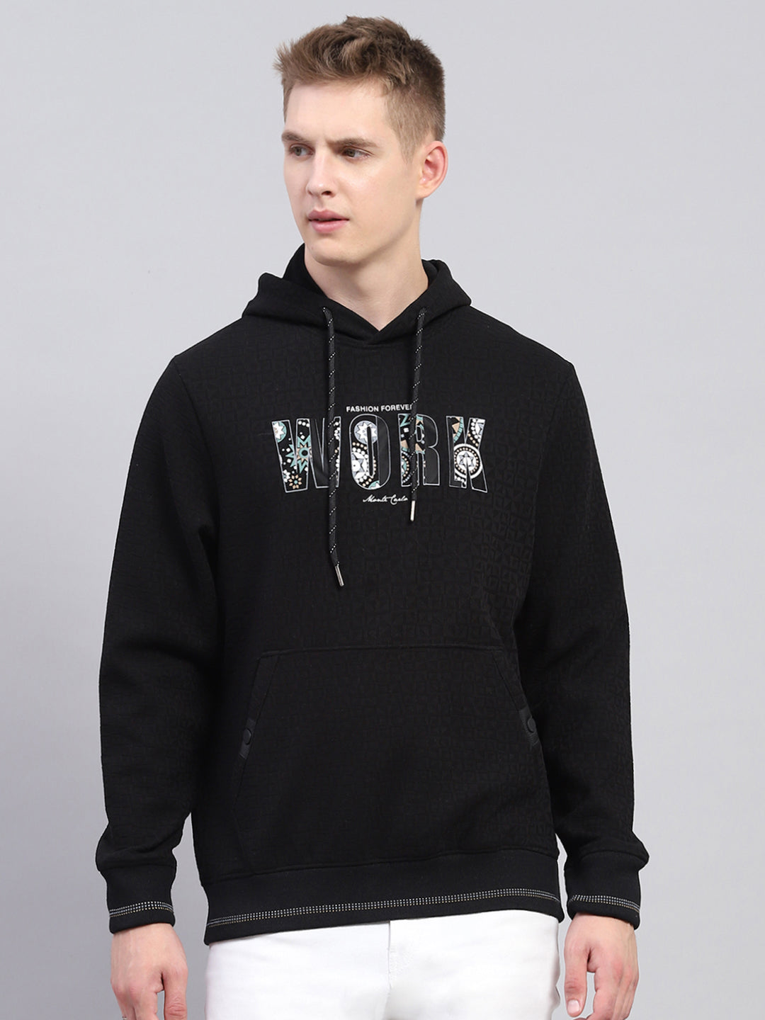 Monte Carlo Men Regular Fit Black Sweatshirt 3XL