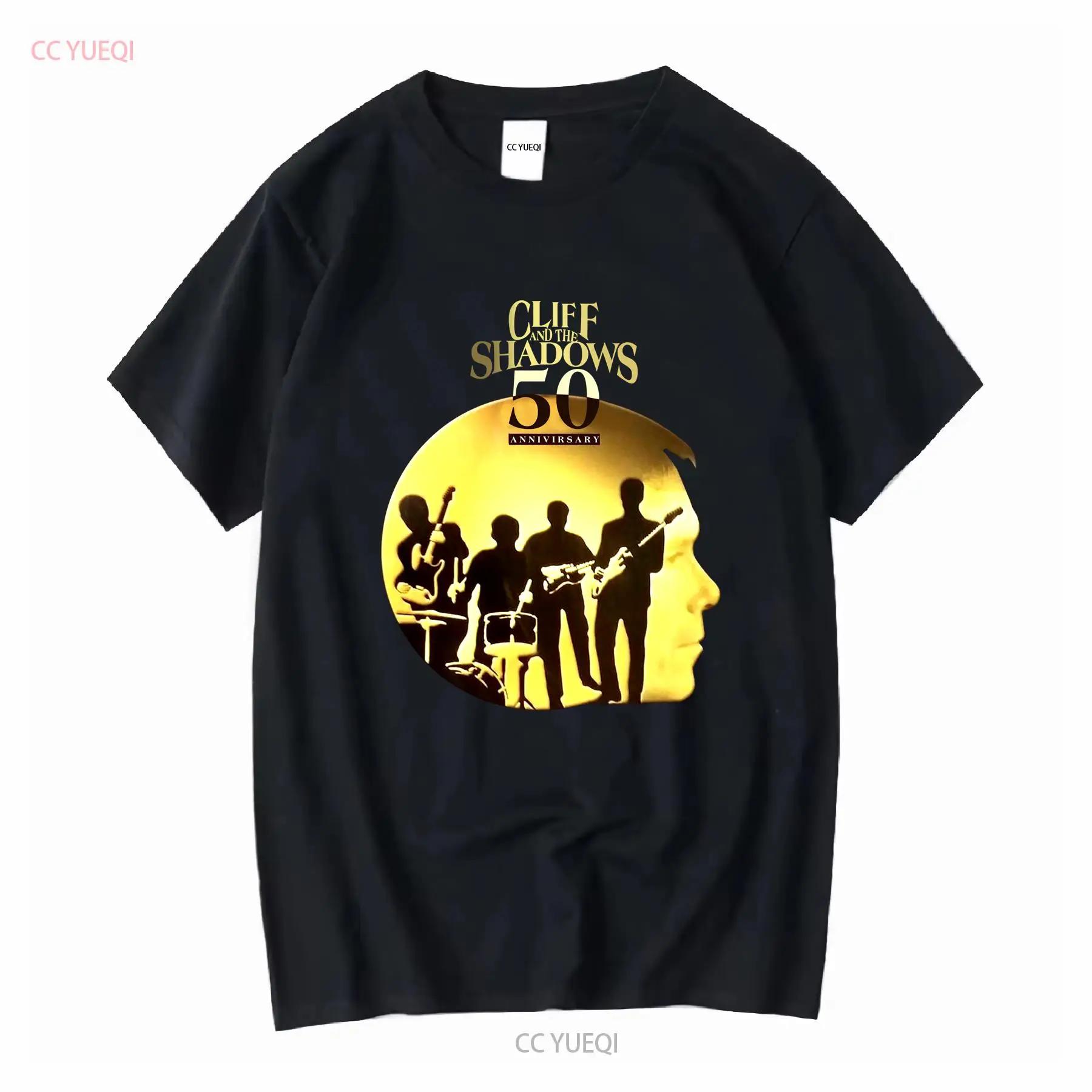 Cliff RICHARD And The Shadows Tour T Shirt 50th Anniversary 1960 2010 3A538 Vintage Washed Stylish Homme Designer Clothes S разноцветный