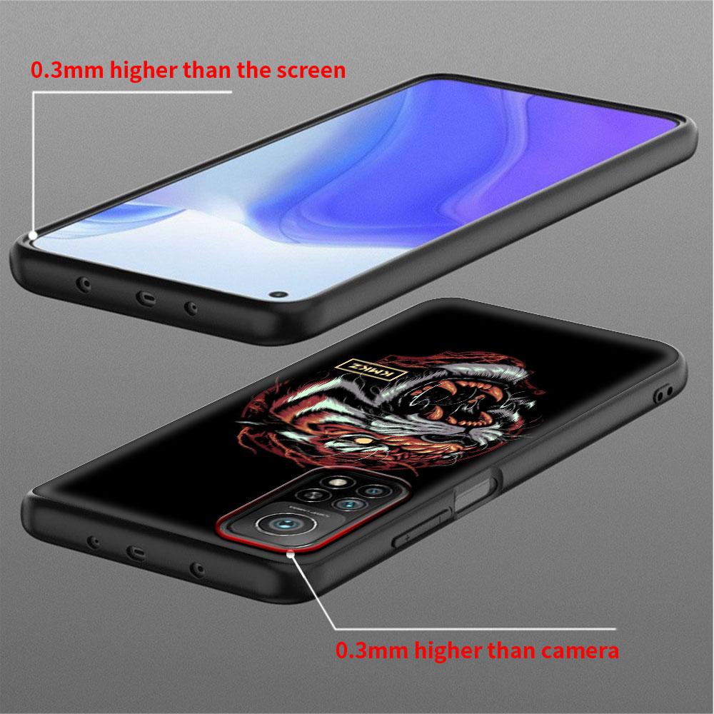 Black Case For Xiaomi Mi Poco X3 NFC M4 F3 C40 11 11T 10T Pro 12 9T 9 10 Lite TPU Phone Cover Tiger Animal