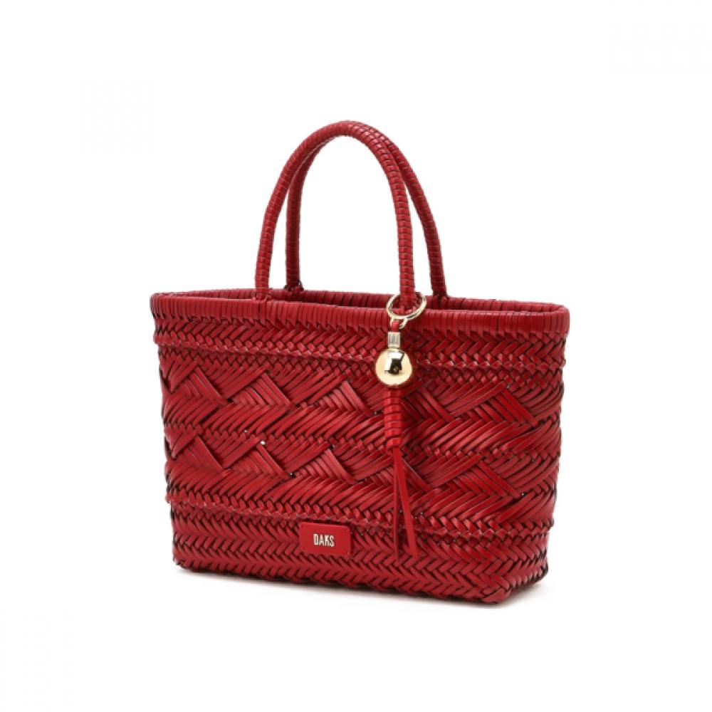

Daks Red Leather Mesh Tote Bag Dcba6e351r2 Single option