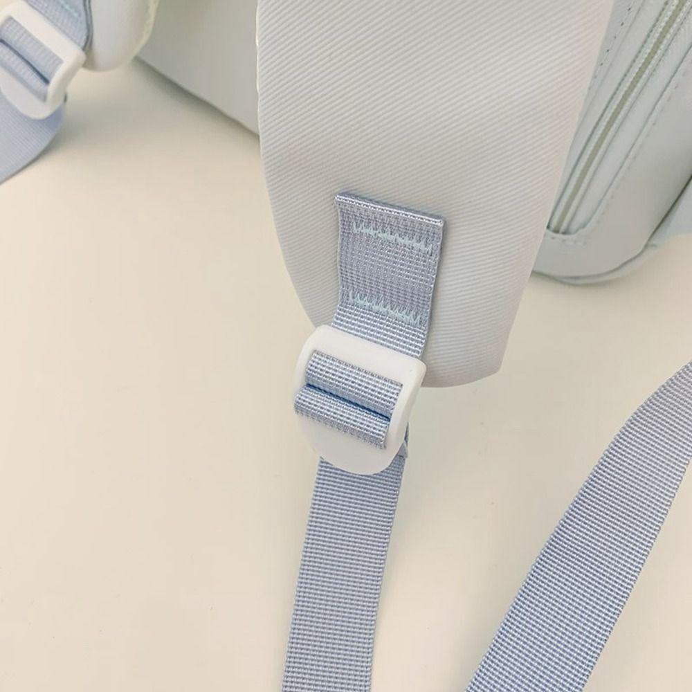 Solid Color Bow Backpack Casual Korean Style School Bag Sweet Student Schoolbag  Unisex