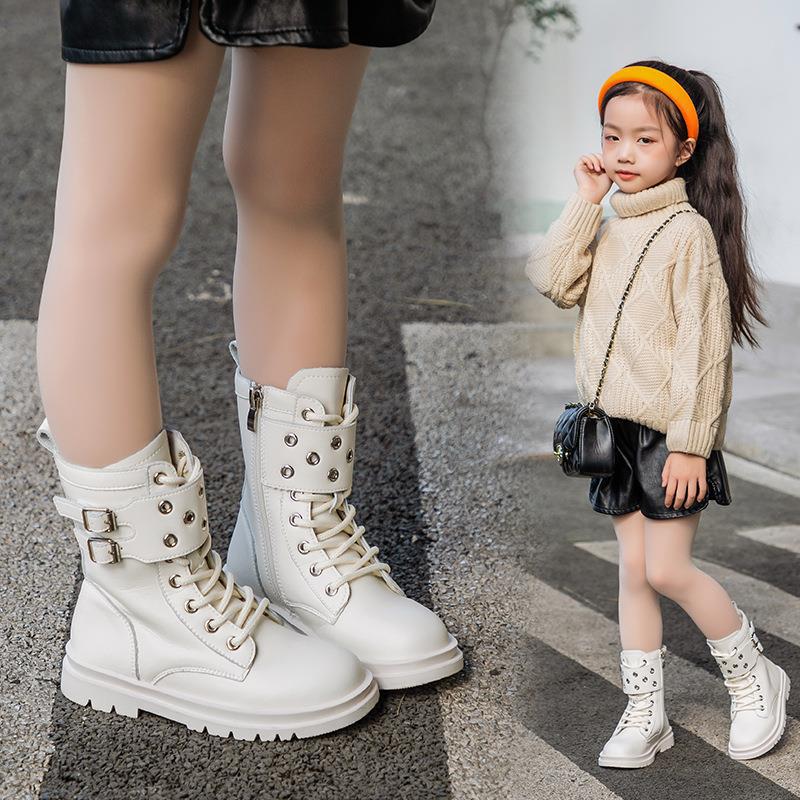 Girls' British-Style Princess Boots: Stylish Side-Zip Short Boots for Performances and Parties