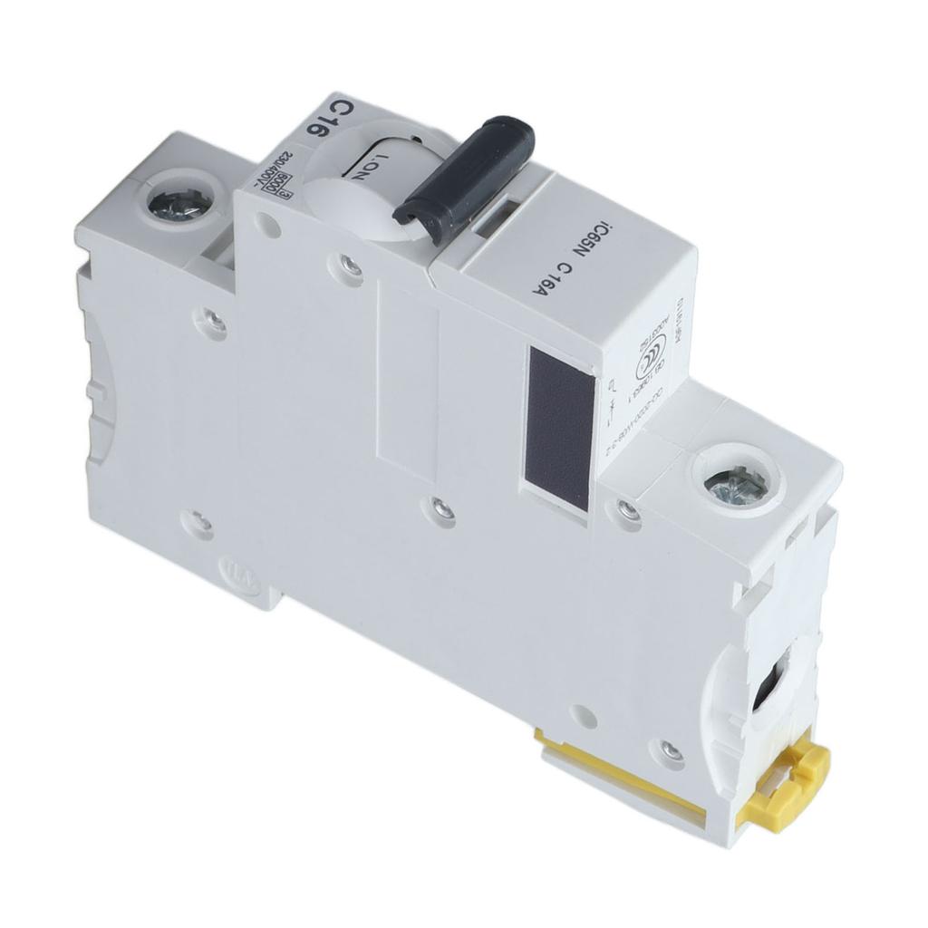 Miniature Circuit Breaker 1P Residual Current Isolator DIN Rail Mount 230V 400V 16A IC65N C16