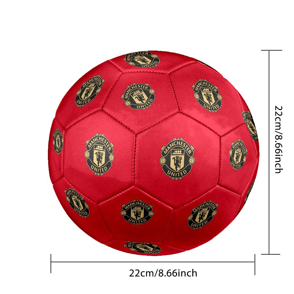 Manchester UnitedSoccer Ball Colorful All Ages Machine Stitched PVC Competition Ready Durable High-Bounce