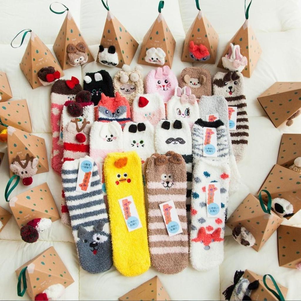 Cute animal warm socks, Christmas socks, thick socks