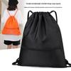 Print Logo Foldable Drawstring Backpack - Lightweight, Outdoor Sports Bag for Men & Women, Simple & Compact for Fitness or Basketball.