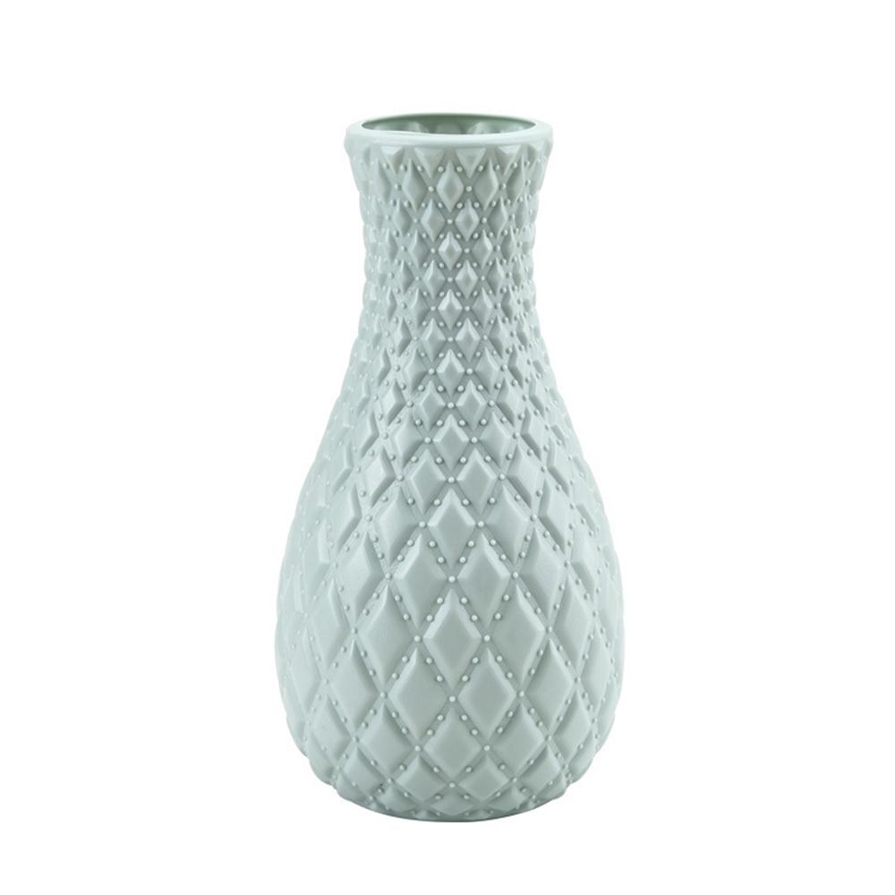 Unbreakable Plastic Flower Vase Decoration Home White Imitation Ceramic Vases Flower Pot Decor Nordic Style Flower Container