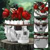 MOC Skull Roses Bouquet BricksSkeleton Flowers Plant Pot Blocks Horror Gothic Home Decor Bricks Toys for Adult DIY Gift