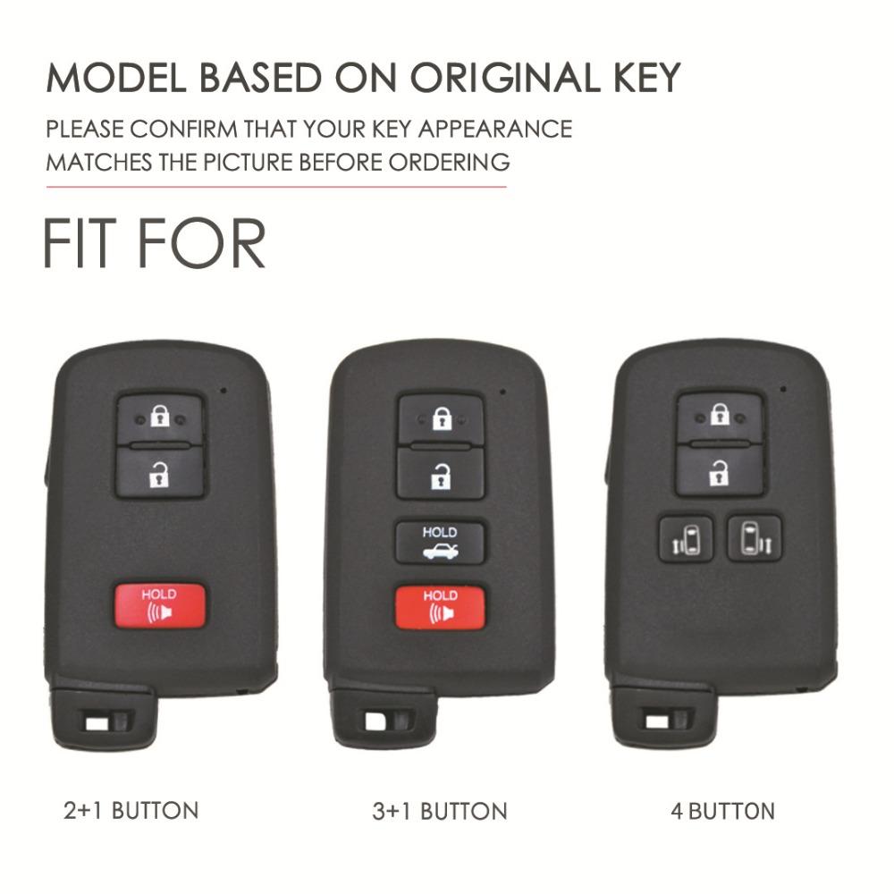 Genuine Crazy Horse Leather Key Cover for TOYOTA North America Models Car Key Protector