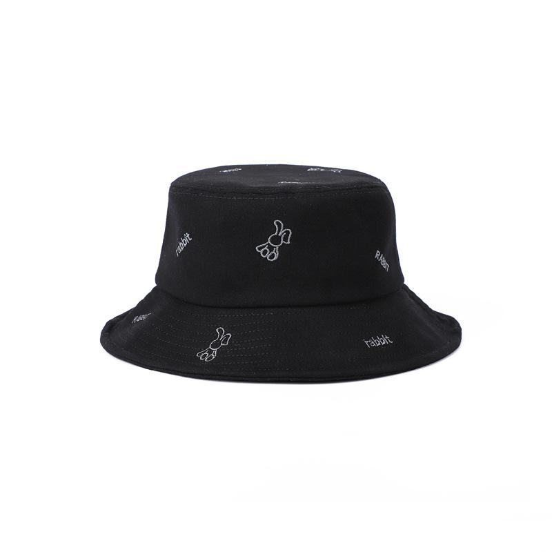 Embroidered Bucket Hat Women's Spring and Summer Casual Versatile Sunshade Basin Hat Showing Small Face Fashion Women's Sunscreen Hat
