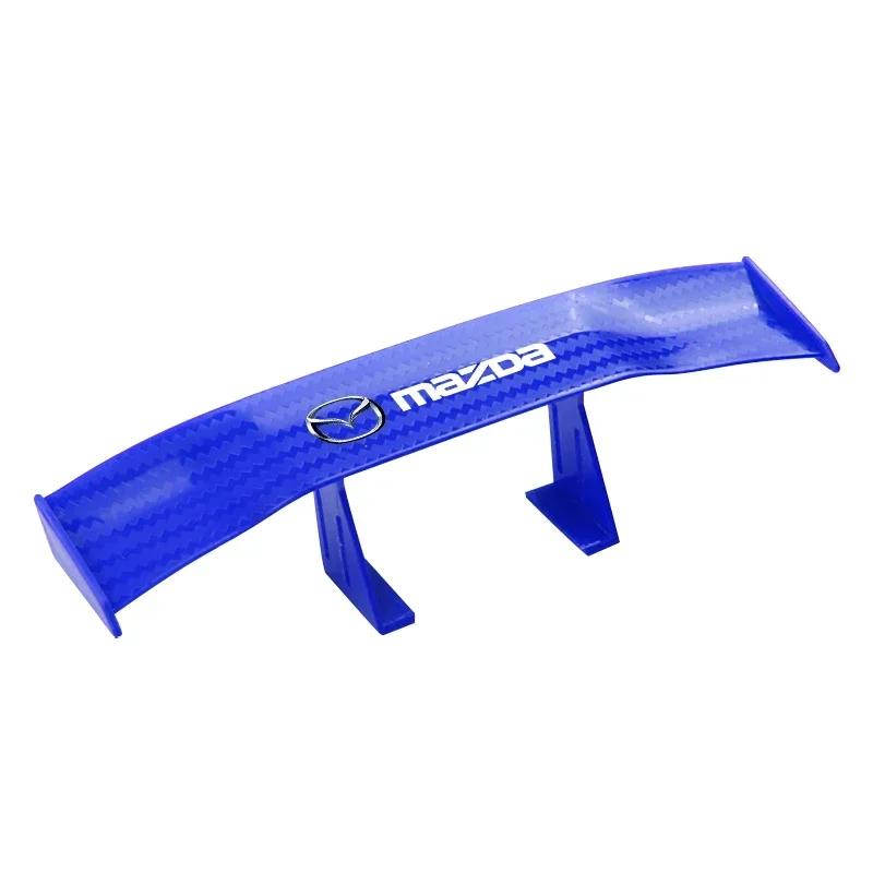 Car Tail Wing Spoiler Carbon Fiber ABS Look Mini Modified Tail Wings Model For Mazda 2 3 5 M5 Ms CX-4 CX-5 CX6 M3 M6 MX3 MX5 Rx8
