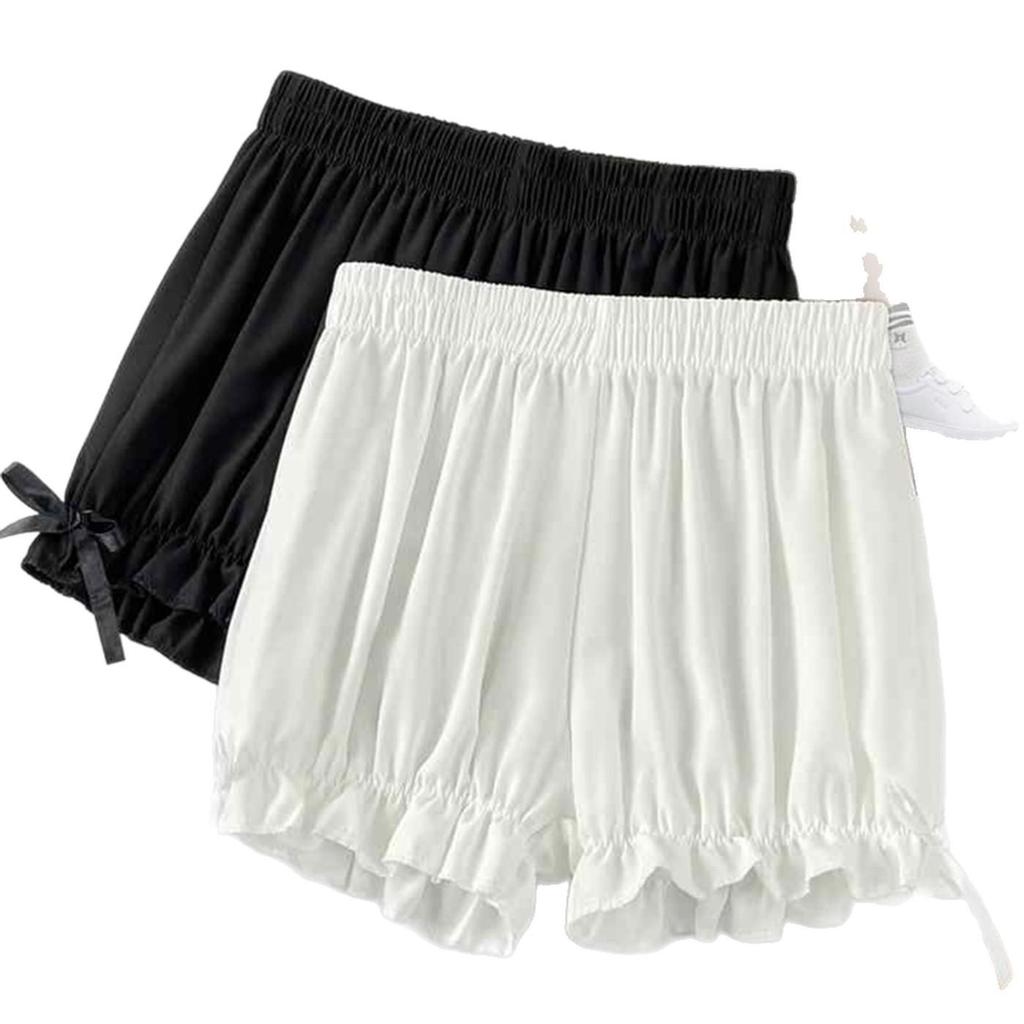 Women's Summer Anti-Exposure White Lantern Bottoming Shorts