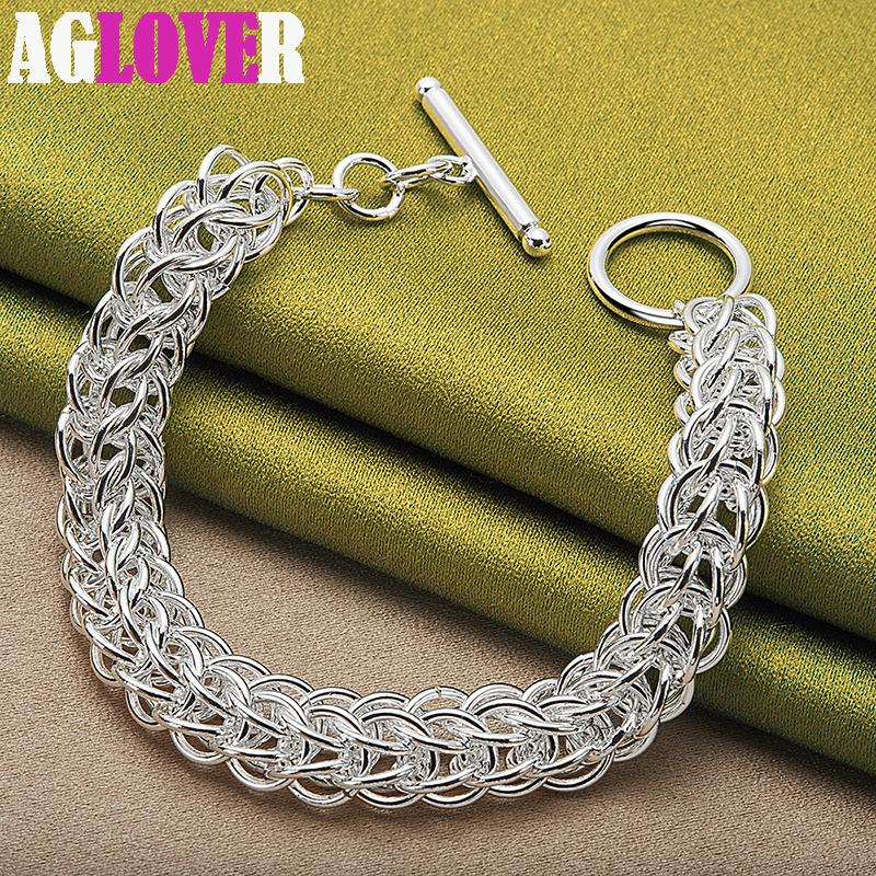 Bijuterii cu lanț de brățară cu mai multe cercuri din argint 925