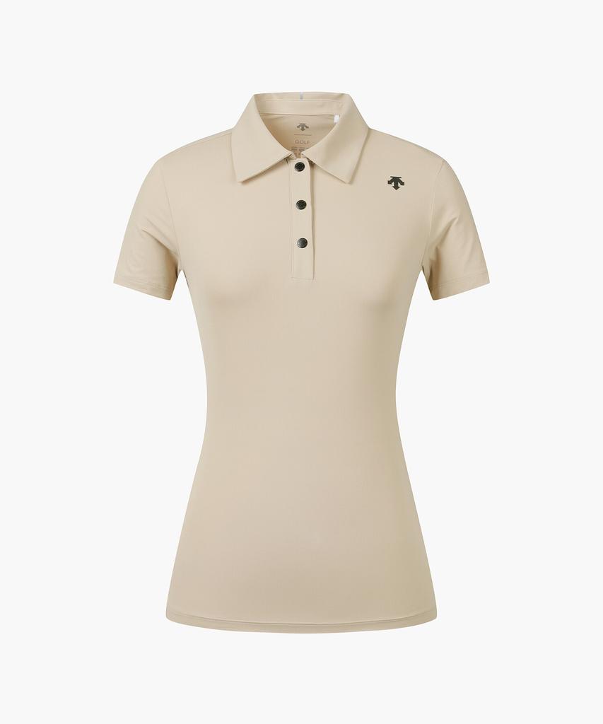 DESCENTE GOLF Women'S Cooling Short Sleeve Zip-Up T-Shirt (Dp22Wfts42)