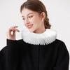 Women Girls Victorian Renaissance Elizabethan Ruffled Neck Collar Satin Clown Cosplay Ruff Choker Halloween Party Stage Costume