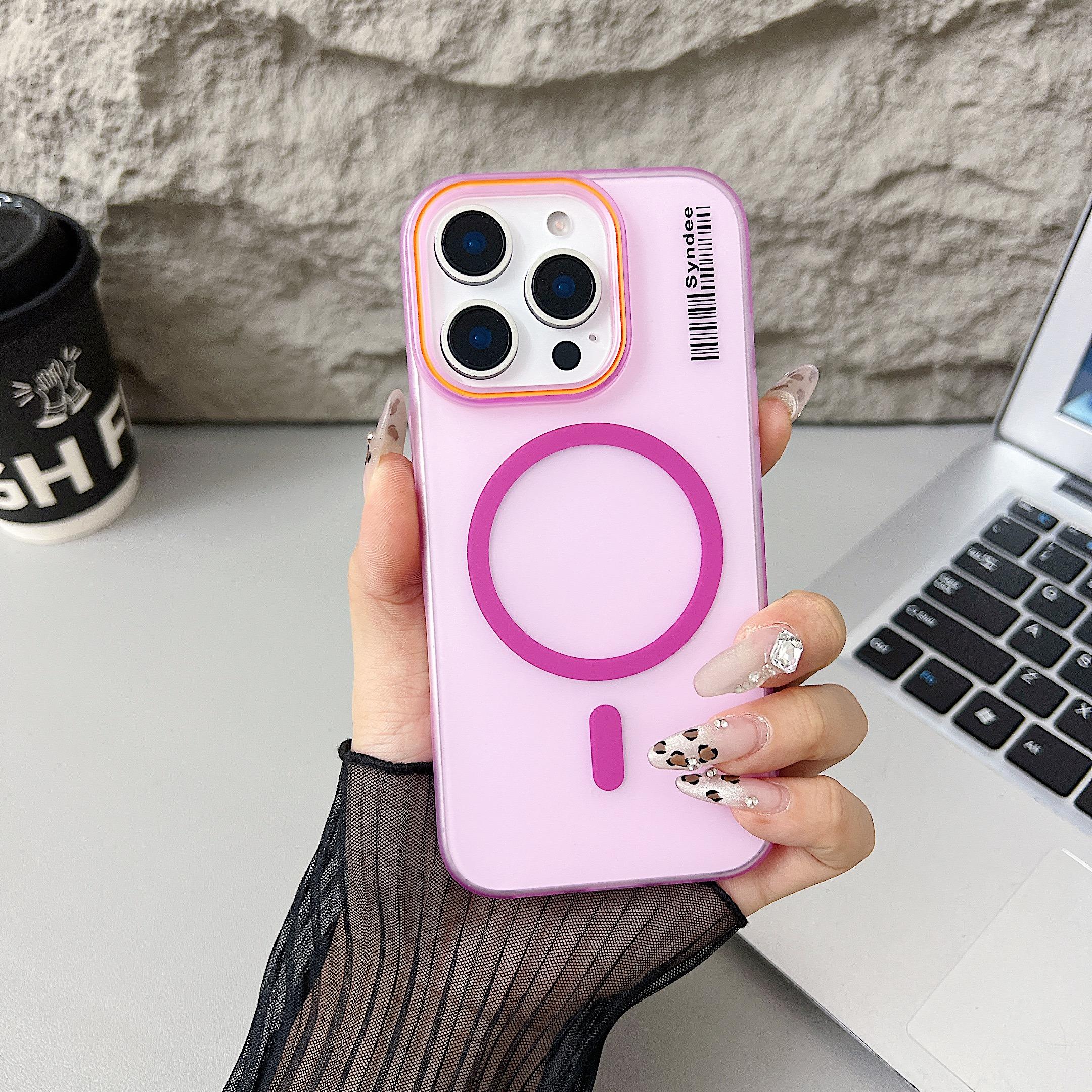 

For Magsafe Wireless Charge Cases For iPhone 16 13 12 14 15 Pro Max Matte Magnetic Trendy Shockproof Armor Case Metal Lens Cover For iPhone 12 Pro