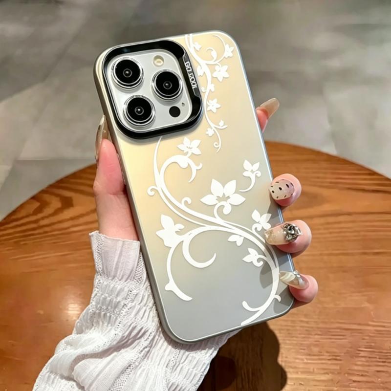 Minimalist Elegant Floral Vine Phone Case For iPhone 17 11 12 13 Pro Max 15 16 17 Plus 16E 17 Air X XR Shockproof Back Cover