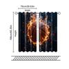2 Pcs, Filtering Curtains (excluding Rods, Non-movable, Without Batteries) Artistic Basketballbackgroundsuitable for Use In