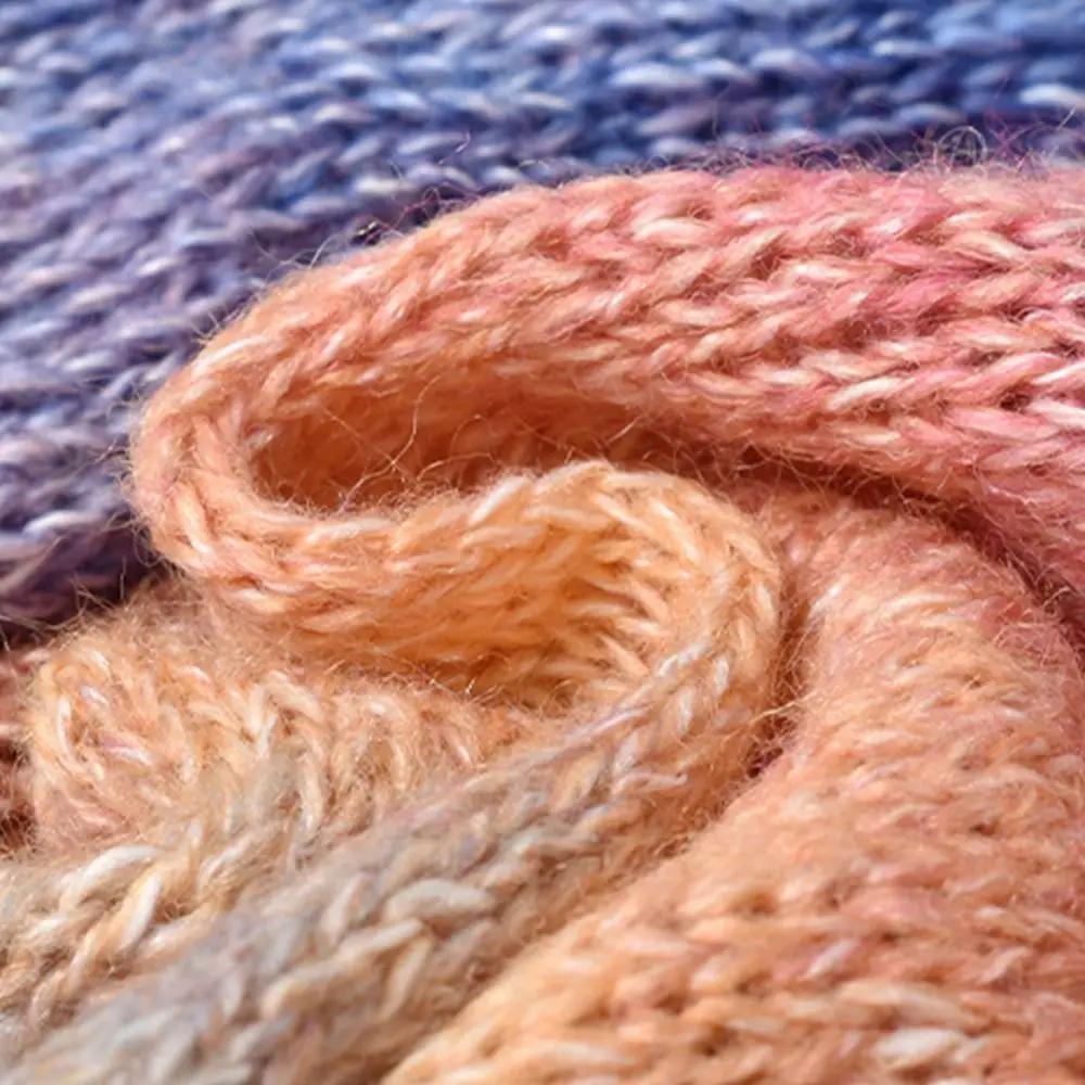 1pcs Spring Summer Crochet Rainbow Mohair Yarn Soft Skirt Lace Crochet Hand-Woven Soft Yarn Organic Cotton Blend Yarn DIY