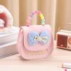 Cute Flowers Children's Handbags Messenger Bag Sweet Girls Pearl Shiny Kids Shoulder Bag Cartoon PU Leather Crossbody Bags