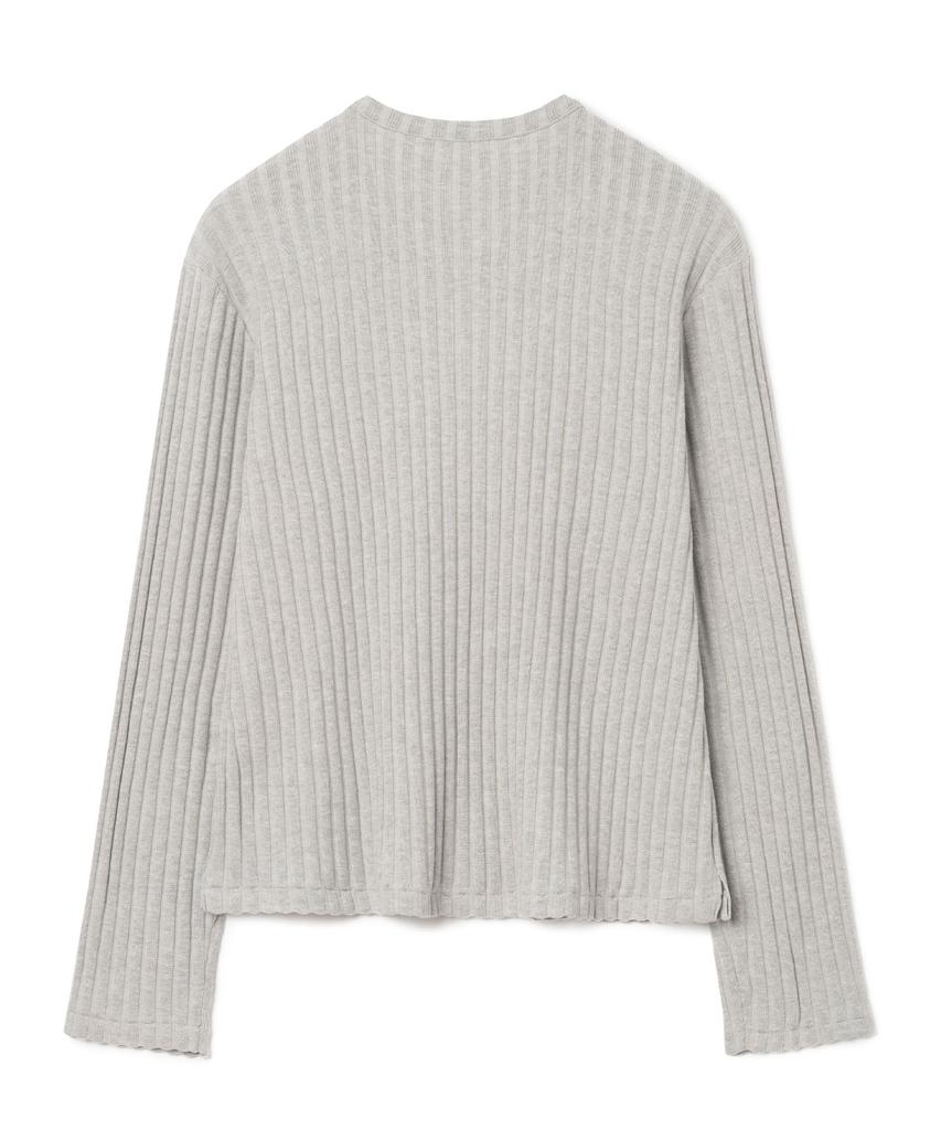 MILLO ARCHIVE Draft Henley Neck Knit [Gray]