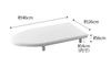 Yamazaki Industrial Tabletop Ironing Board with Legs Ironing Board S White W46XD26XH6cm Tower Comfortable To Hang On 5787 Co., Ltd. Boat-Shaped