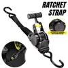 Auto Straps For Cargo Tape Retractable Belts For Motorcycles Strap For Load Luggage Strap Ratchet Tensioner Belt Tap Tools Amagi