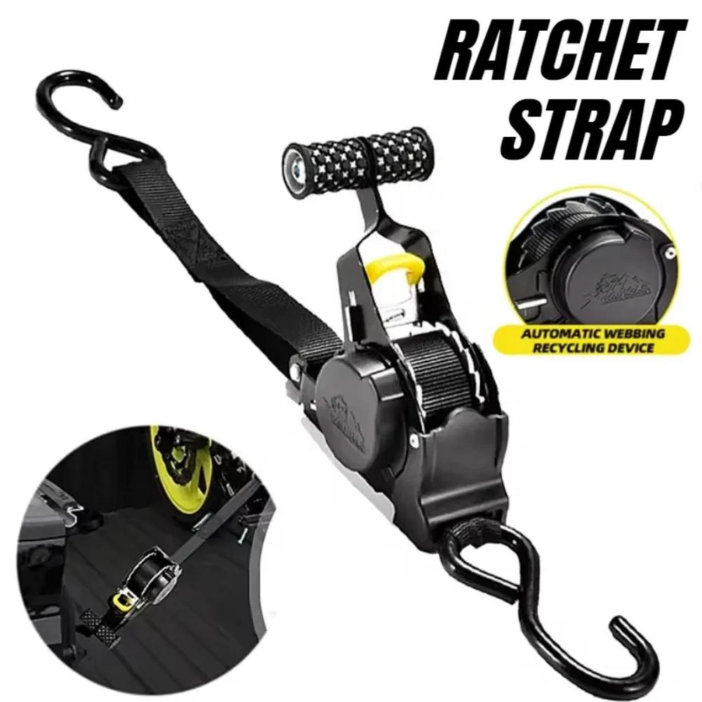 Auto Straps For Cargo Tape Retractable Belts For Motorcycles Strap For Load Luggage Strap Ratchet Tensioner Belt Tap Tools Amagi