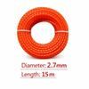 2.4mm 2.7mm 3mm Diameter Grass Trimmer Rope Nylon Material Brush Cutter Line  Professional Use
