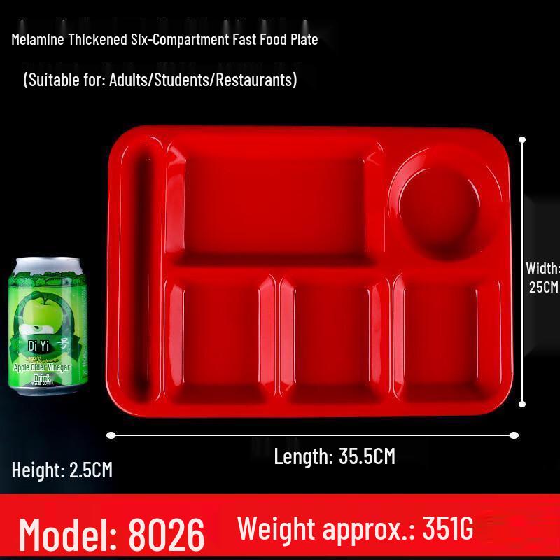 

Commercial Divided Melamine Fast Food Tray, 10-Pack