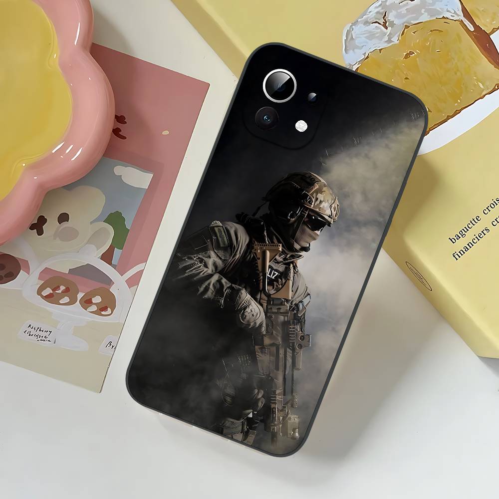 Army Special Forces Slim Black Shockproof Phone Case: Snug Fit For Xiaomi 12,11,12S Ultra & Redmi Note 11,10T,9,9A,8Pro,8T,5G