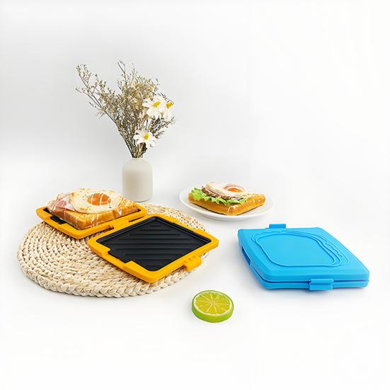 Microwave Toaster Sandwich Machine Quick Cooking Breakfast Maker Non-Stick Dishwasher-Safe Grill Cooking