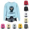 Women's Fashion Casual Long Sleeve Loose  Printed Sweatshirt