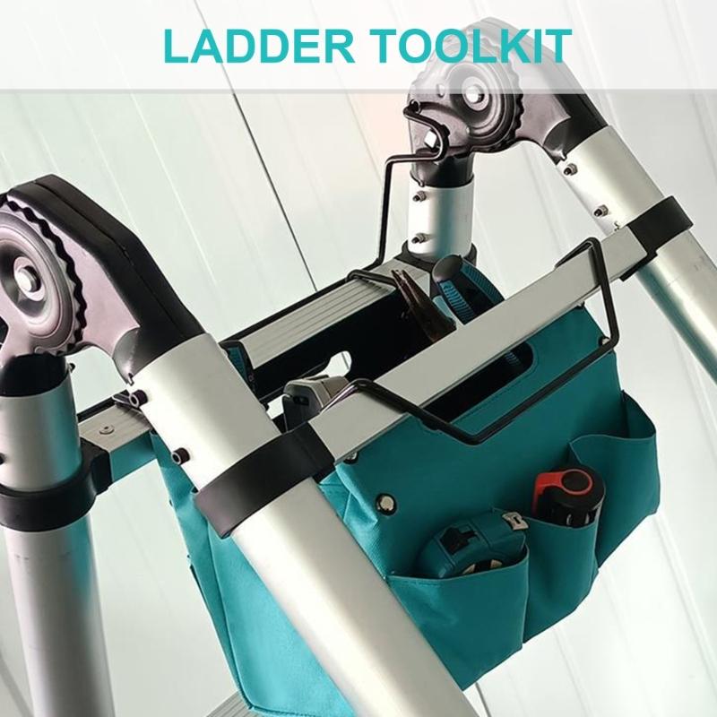 Versatile Telescoping Ladder Carrying Case With Multiple Tool Compartments, Durability Oxford Cloth Carrying Case