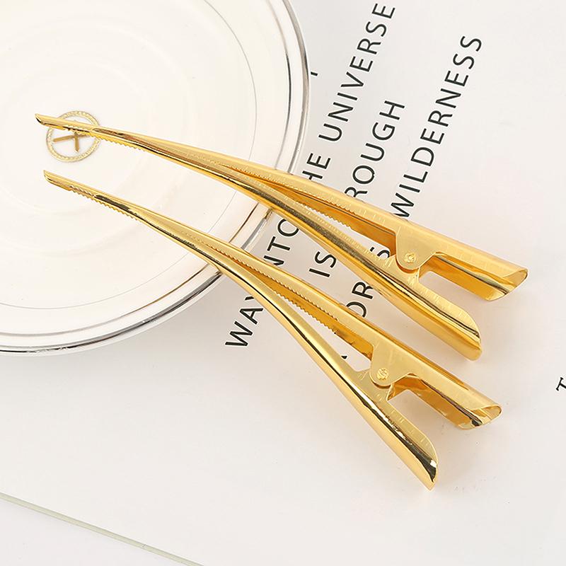 5/10Pcs Long Metal Hair Clips Horn Clip Hair Clamps Hair Accessories Duck Teeth Hairdressing Salon Tip Clip