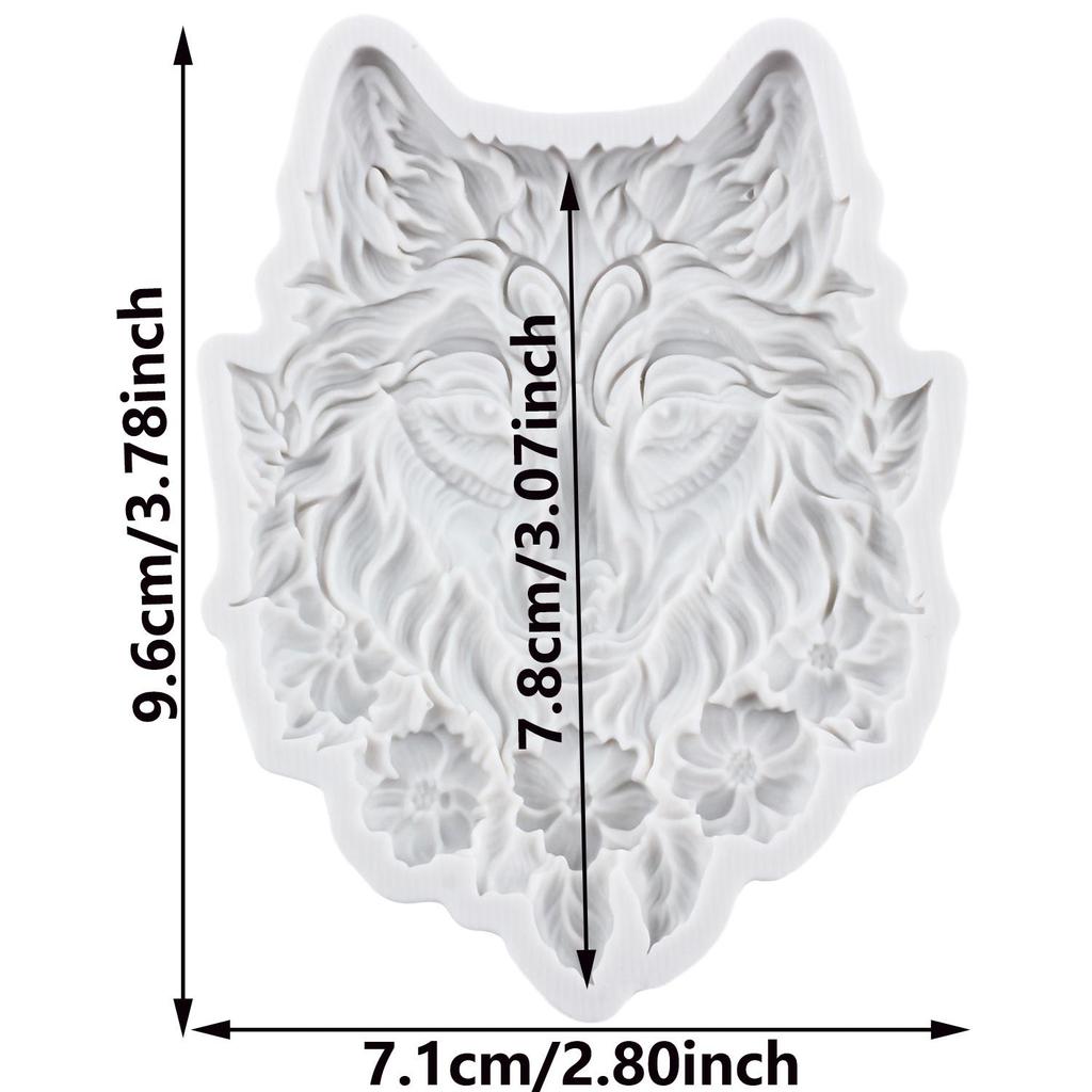 Wolf Silicone Mold Wolf Head Fondant Molds Cake Decorating Tools Cupcake Topper Candy Resin Clay Chocolate Gumpaste Mold