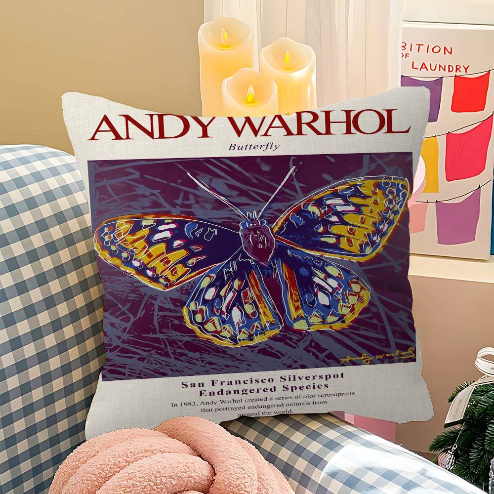 A-Andy W-Warhol Pillow Gift Home Office Decoration Bedroom Sofa Car Cushion Cover Case 45x45