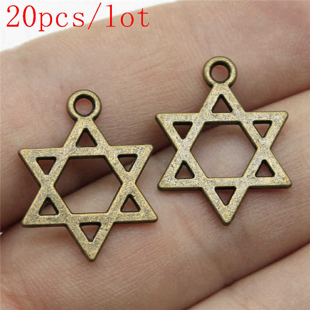 Little Hexagram Charms For Jewelry Making Pendant Diy Crafts Accessories